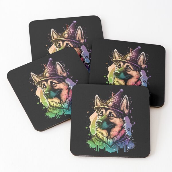 Item preview, German Shepherd Dog Wizard Witch Kawaii designed and sold by Leonardo Palumbo.