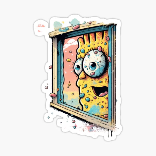 Vista previa del artículo con la obra «ventana de bob esponja», diseñado y vendido por AllYouNeed99.
