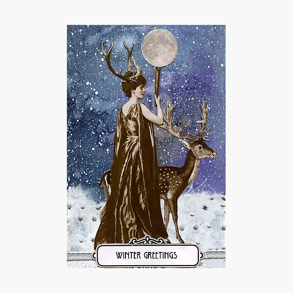 Winter Solstice Moon Goddess Photographic Print