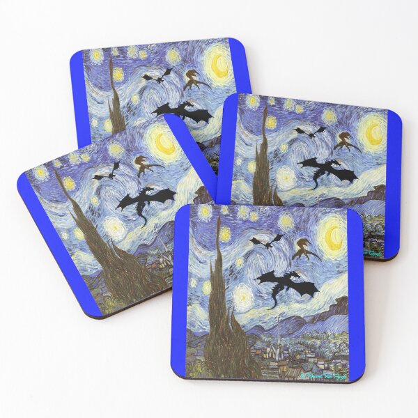 Item preview, Artist Vincent Van Gogh: The starry night (1889) /Altered to The starry night with dragons designed and sold by mturns57.