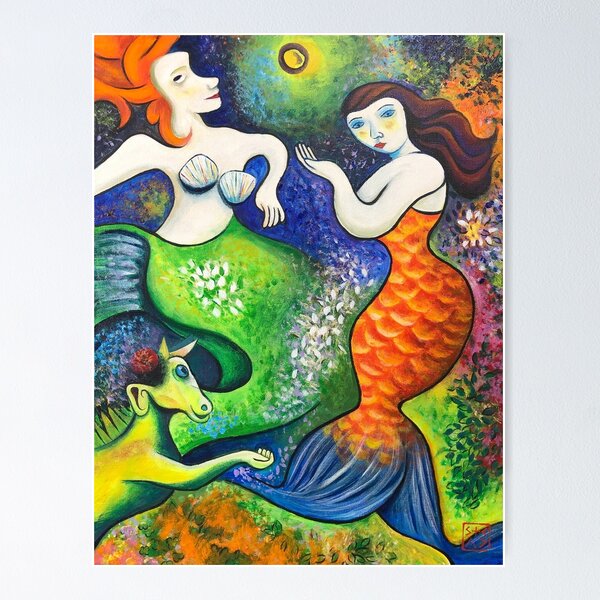 Item preview, Chagall Mermaids designed and sold by DARWIN STEAD.