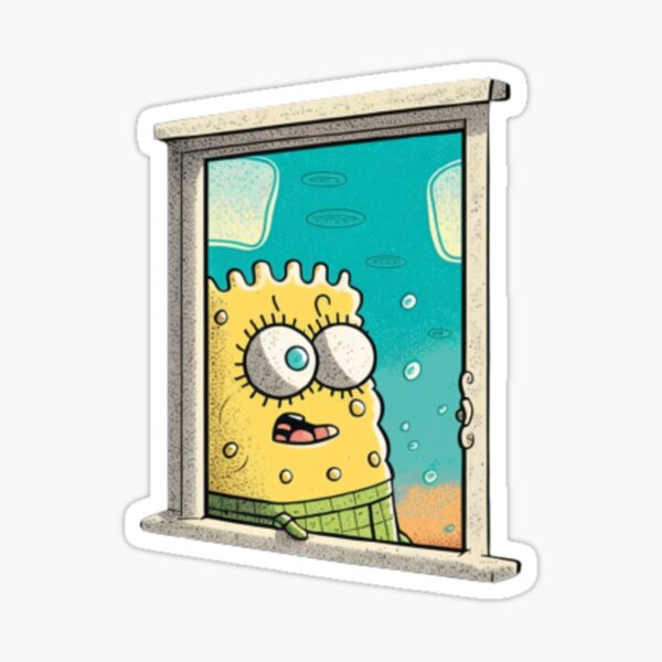 Vista previa del artículo con la obra «ventana de bob esponja», diseñado y vendido por AllYouNeed99.