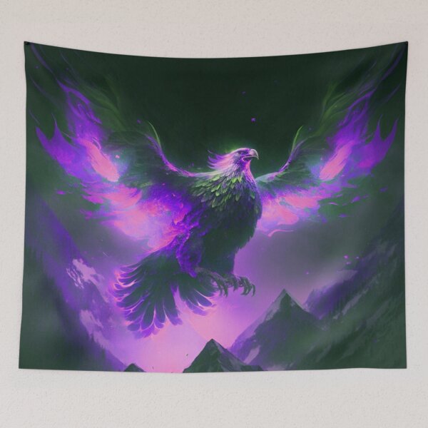 Item preview, Purple Fiery Phoenix designed and sold by Healio2.