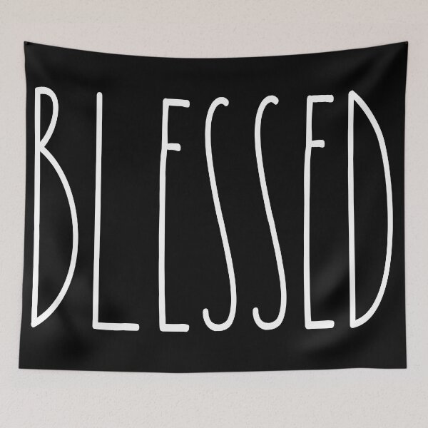 Item preview, Blessed White Rae Dunn Inspired Farmhouse designed and sold by FineElephant.