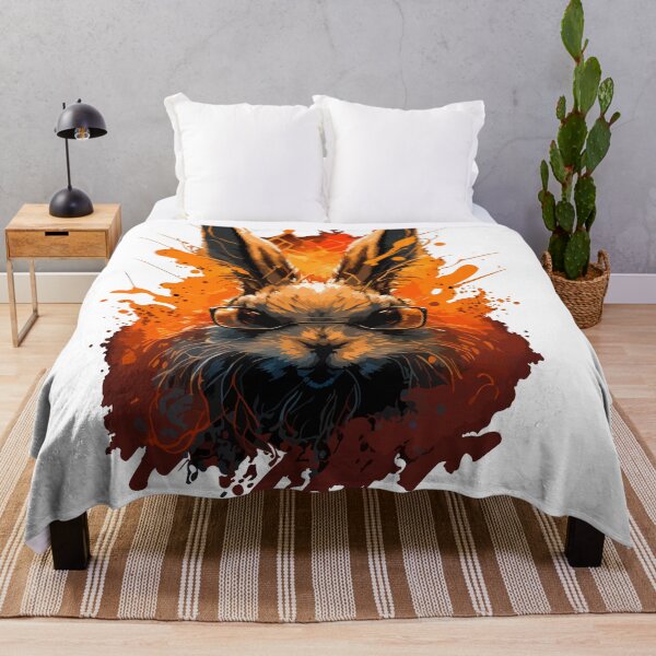 Item preview, Fantasy abstract rabbit portrait painting with a colorful for T-shirt design. designed and sold by Fugacar.