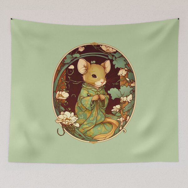 Item preview, Cute Anthropomorphic Mouse In A Robe designed and sold by entwithanaxe.
