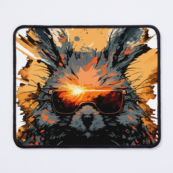 Item preview, Fantasy abstract rabbit warrior portrait painting with a colorful for T-shirt design. designed and sold by Fugacar.