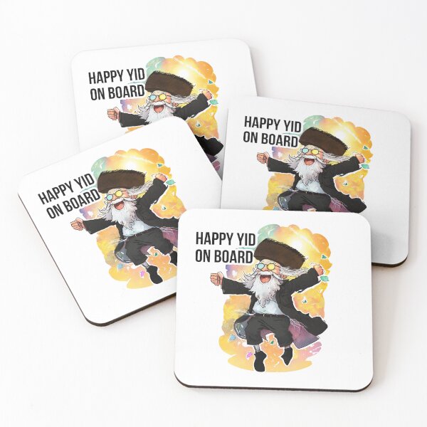 Item preview, Happy Yid On Board - Jewish Car sticker designed and sold by Shmueli Bell.