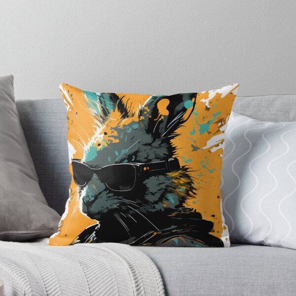 Item preview, Fantasy abstract rabbit warrior portrait painting with a colorful for T-shirt design. designed and sold by Fugacar.