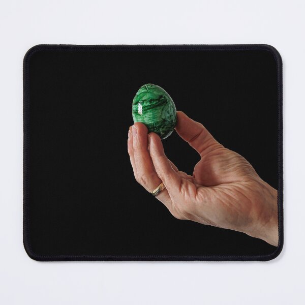 Item preview, green happy easter egg held in a man's hand designed and sold by jkrphoto.