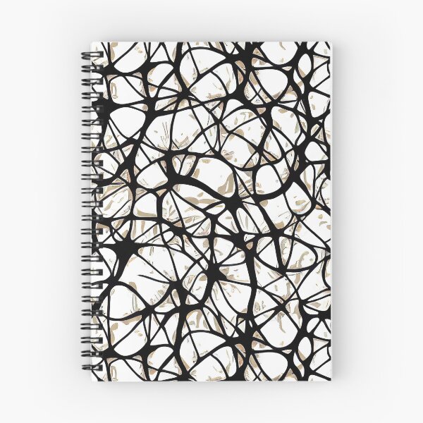 Item preview, Net Neurons brain cells black and white hand drawing designed and sold by YeKnot.