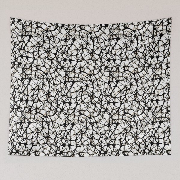 Item preview, Net Neurons brain cells black and white hand drawing designed and sold by YeKnot.