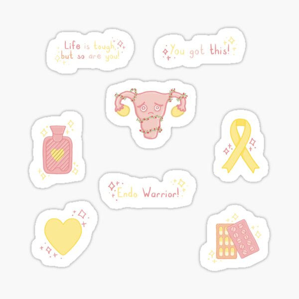 Item preview, Endometriosis Sticker Pack designed and sold by SleepyLilSloth.