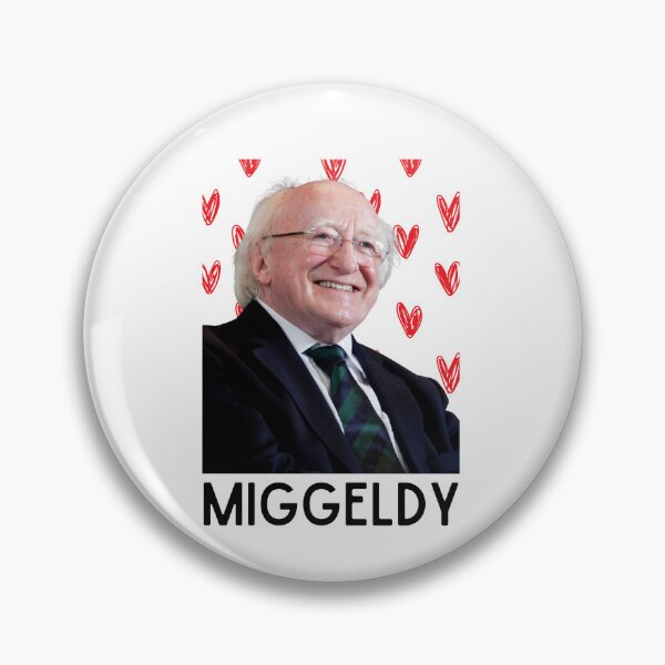 Item preview, Michael D Higgins Miggeldy with Hearts  designed and sold by Irishprints.