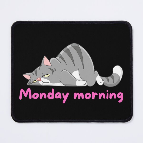 Item preview, Gato soñoliento el lunes por la mañana designed and sold by CatFans.