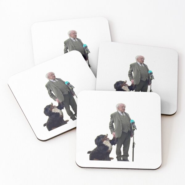 Item preview, Michael D Higgins & his Dog  designed and sold by Irishprints.
