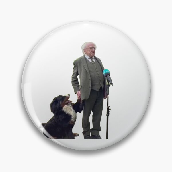 Item preview, Michael D Higgins & his Dog  designed and sold by Irishprints.