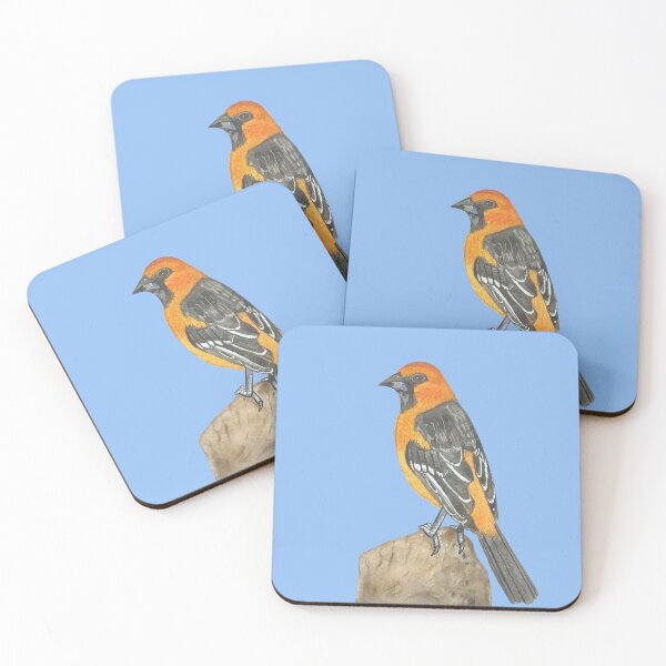 Item preview, Watercolor yellow and black bird designed and sold by altairaleon.