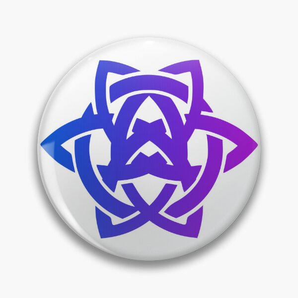 Item preview, Double Blue Celtic Triquetra Flower Sacred Geometry designed and sold by Depic Spirit.