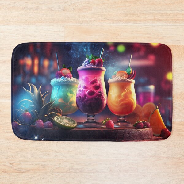 Item preview, Row of Colorful Cocktail Drinks . AI generated Illustration. designed and sold by svetlanna.
