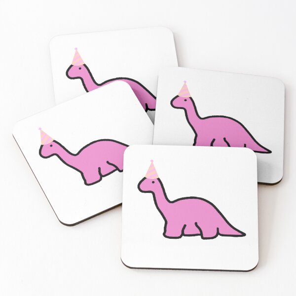 Item preview, Pink party dinosaur  designed and sold by ShopTCM.