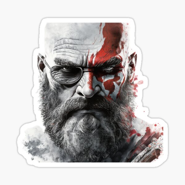 Kratos wears glasses in the future god of war Sticker