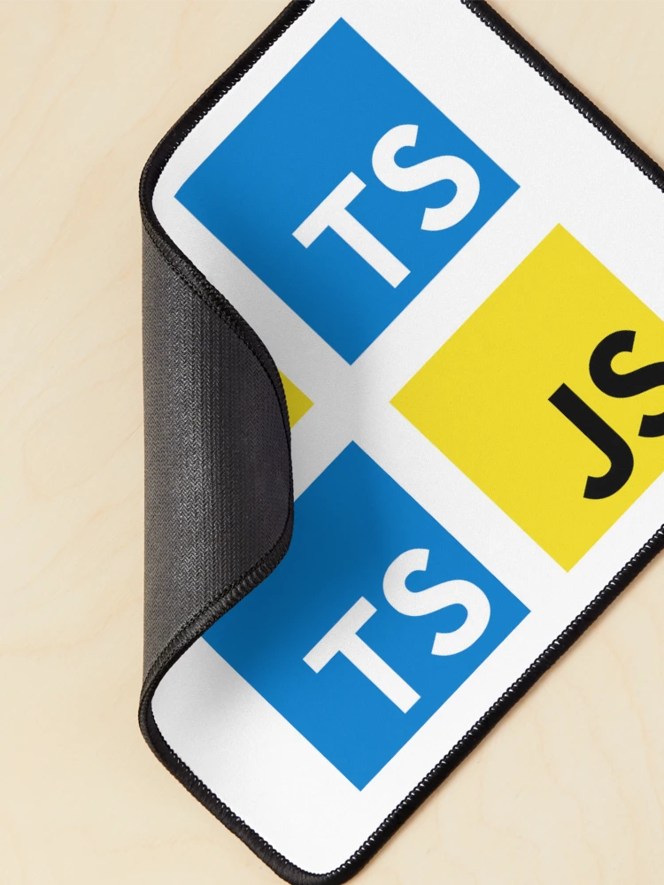 Thumbnail 2 of 5, Mouse Pad, JavaScript and TypeScript (White) designed and sold by hellkni9ht.