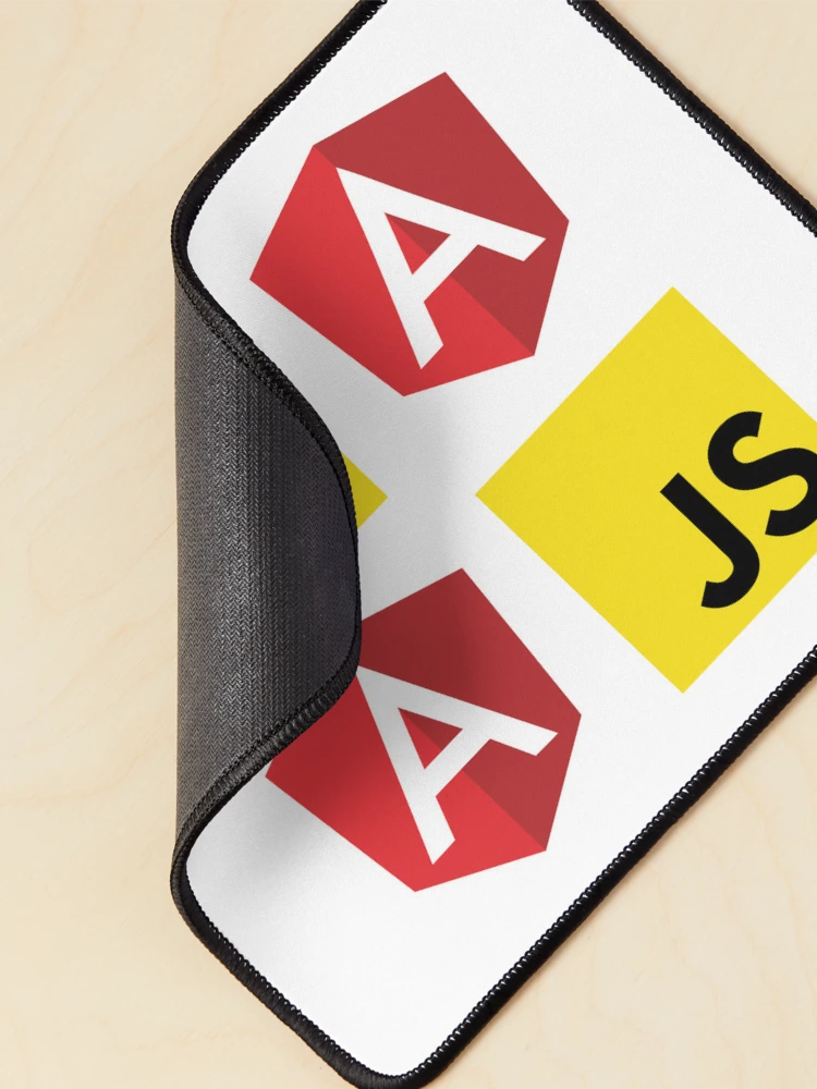 Thumbnail 2 of 5, Mouse Pad, JavaScript and Angular (White) designed and sold by hellkni9ht.