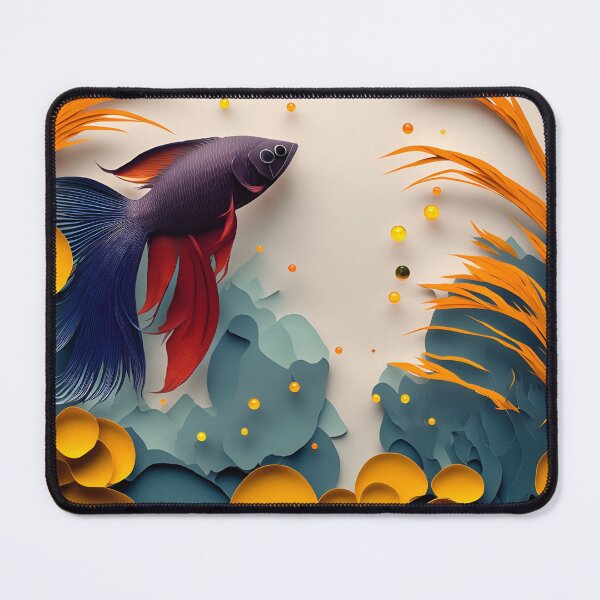 Item preview, Siamese Fighter Yellow in Paper art style designed and sold by FormFinder.