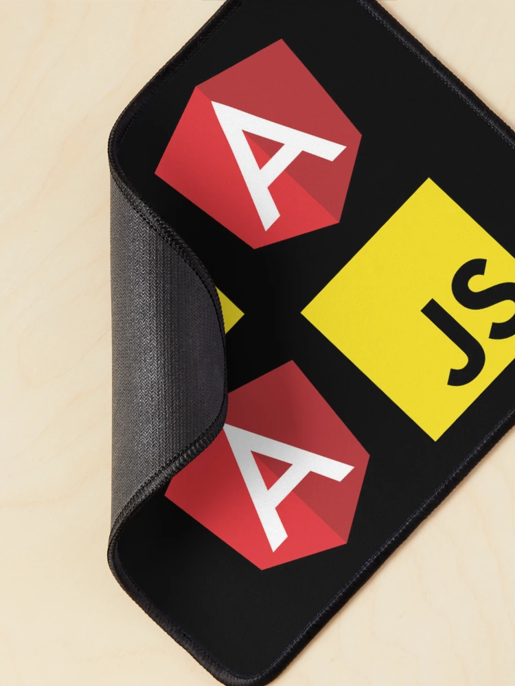 Thumbnail 2 of 5, Mouse Pad, JavaScript and Angular (Black) designed and sold by hellkni9ht.