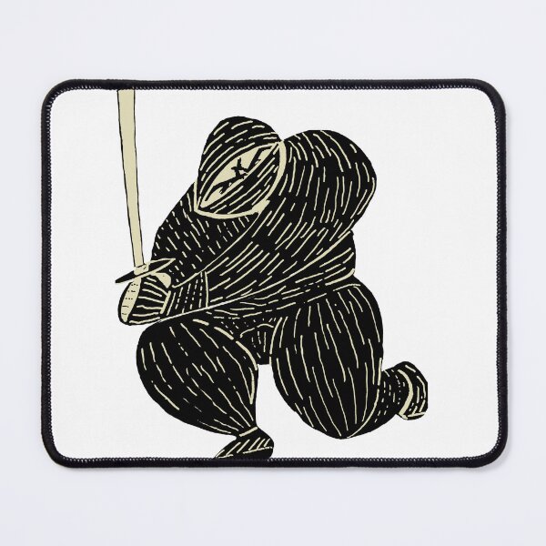 Item preview, Crouching Ninja (black and white) designed and sold by DMcK Designs.