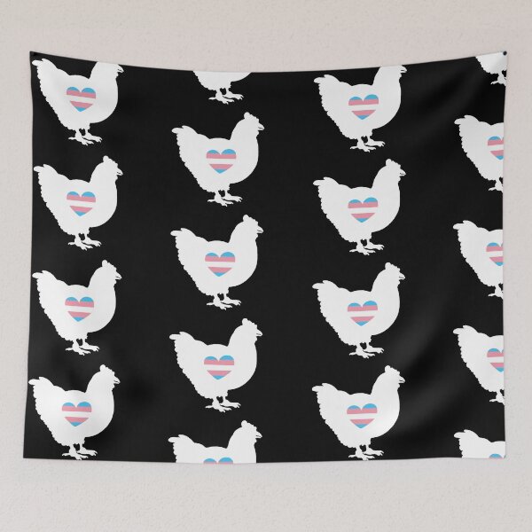 Item preview, Chicken Lover - LGBTQ Trans Flag Heart 03 designed and sold by Puddmuppy.