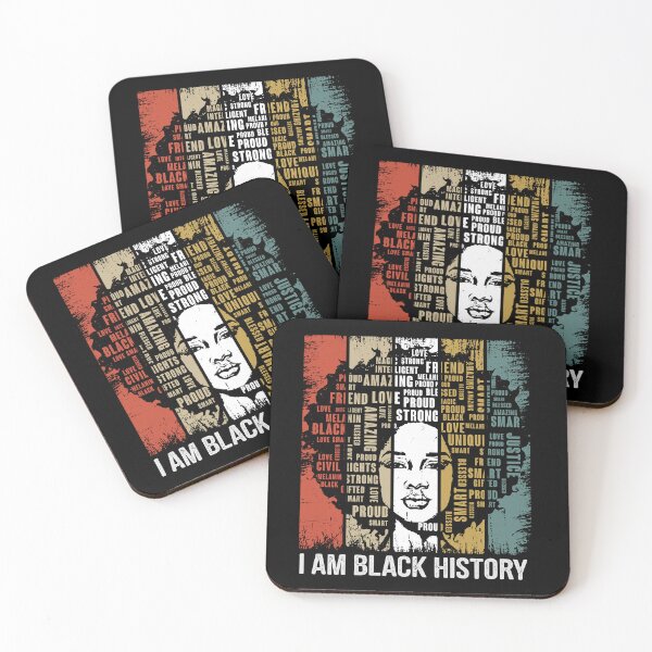 Aperçu de l'œuvre Femme afro-américaine avec Afro Black Girl Magic I AM BLACK HISTORY créée et vendue par aprilsims.