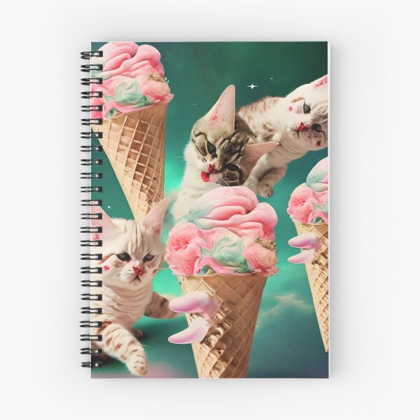 Item preview, Interdimensional Kitties Playing With Flower Cream Cones designed and sold by KazNebel.