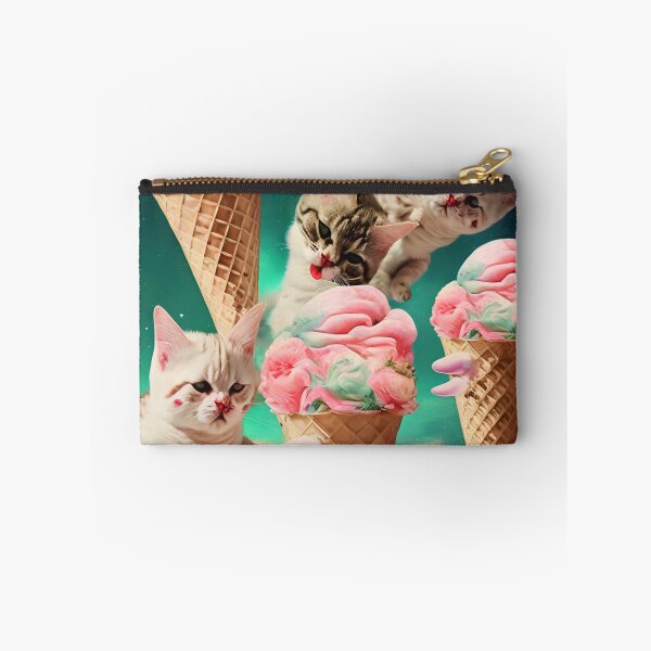 Item preview, Interdimensional Kitties Playing With Flower Cream Cones designed and sold by KazNebel.