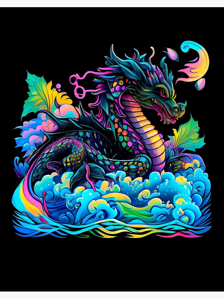Beautiful Floral Dragon Lover Fantasy Art Cool