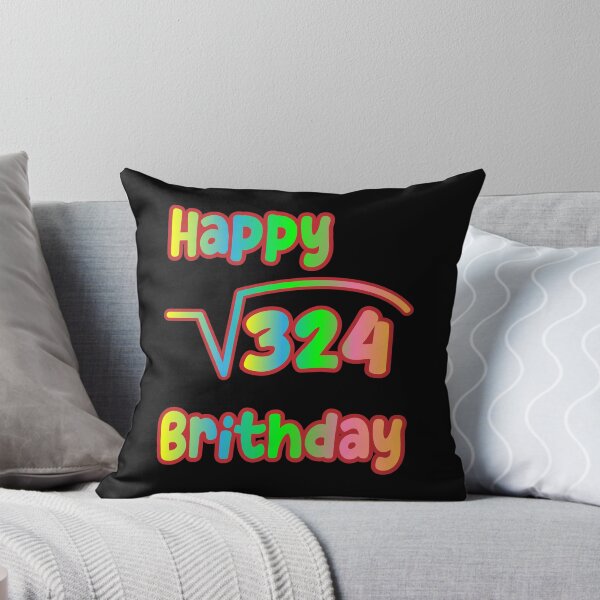 Item preview, Square Root Of 324 Happy Birthday  designed and sold by K0tK0tu.