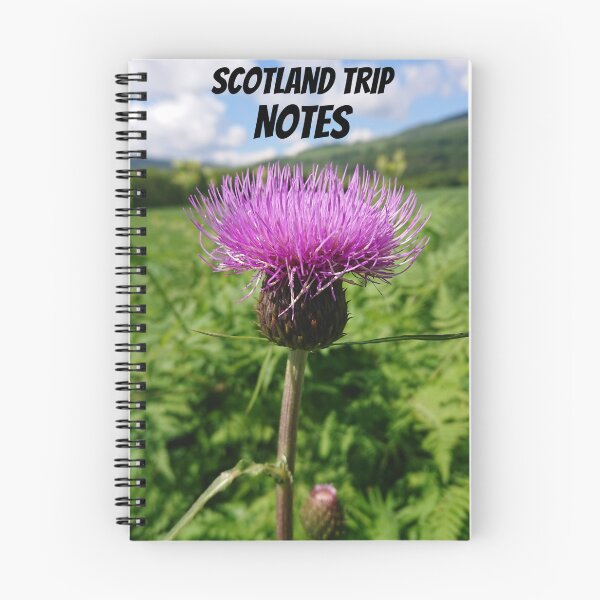 Item preview, Scotland Trip Notes wild camp spiral notebook designed and sold by Justeecat.