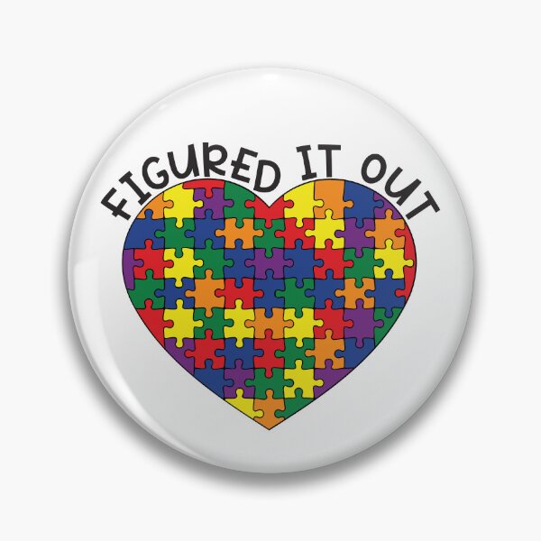 Item preview, "Figured It Out" Rainbow Gay Pride - Puzzle Heart  designed and sold by LaLunaWinters.