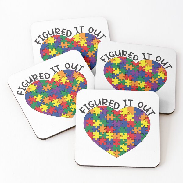 Item preview, "Figured It Out" Rainbow Gay Pride - Puzzle Heart  designed and sold by LaLunaWinters.