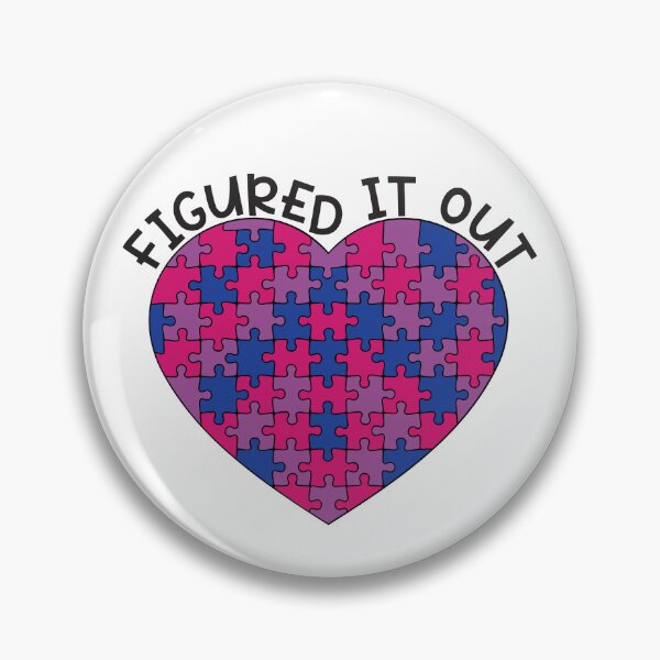 Item preview, "Figured It Out" Bisexual Pride - Puzzle Heart  designed and sold by LaLunaWinters.