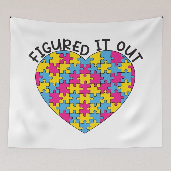 Item preview, "Figured It Out" Pansexual Pride - Puzzle Heart  designed and sold by LaLunaWinters.