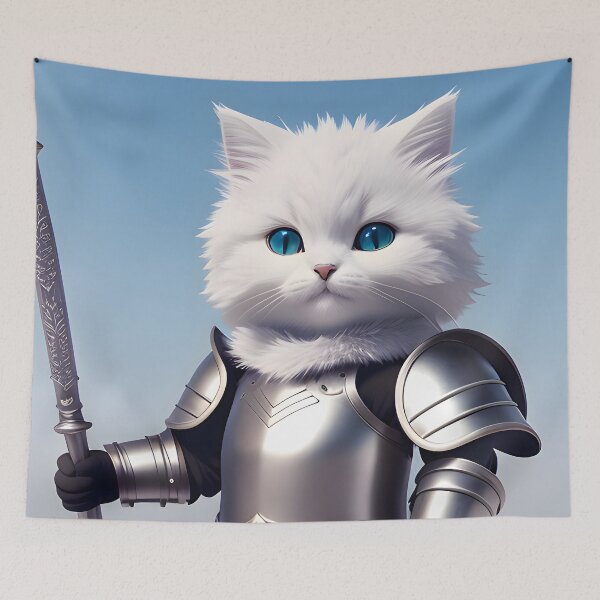 Item preview, Cat in Armor - Modern Digital Art designed and sold by Ai-michiart.