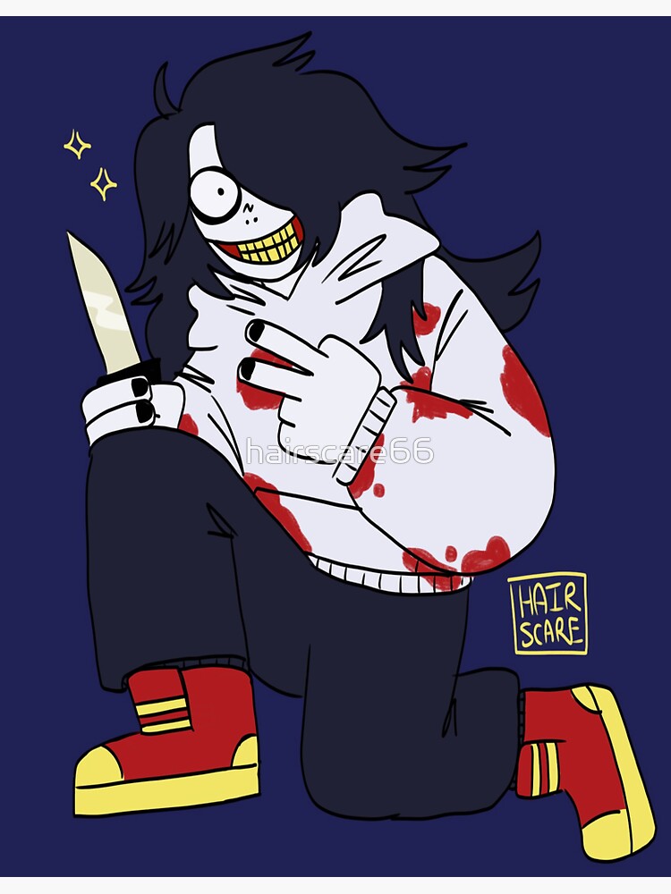 Jeff the Killer Fanart Sticker for Sale by OrianaOwO