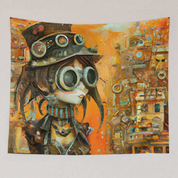 Item preview, Portrait of a Steampunk Lady in Painting designed and sold by MacOramix.