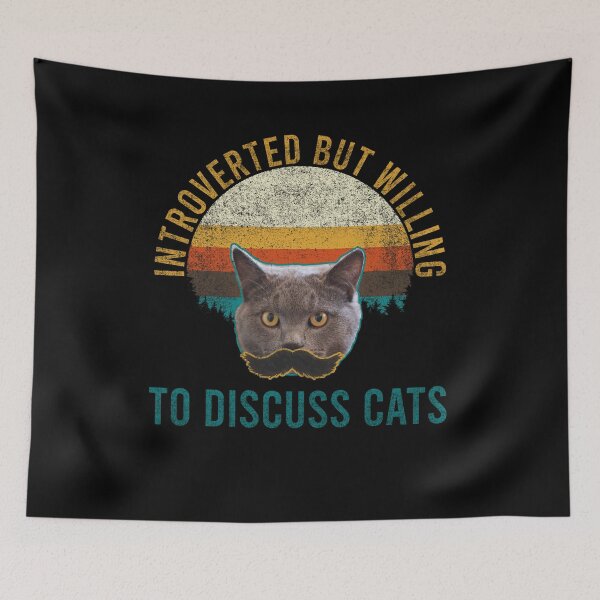 Item preview, Introverted But Willing To Discuss Cats Vintage designed and sold by CHday.
