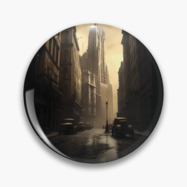 Item preview, Deserted Street - 1930's Fantasy New York  designed and sold by ShadowAndSlate.