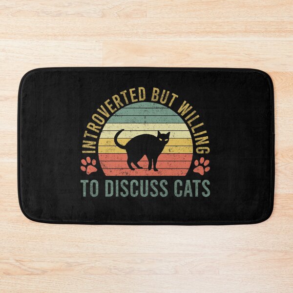 Item preview, Introverted But Willing To Discuss Cats Retro Vintage designed and sold by CHday.