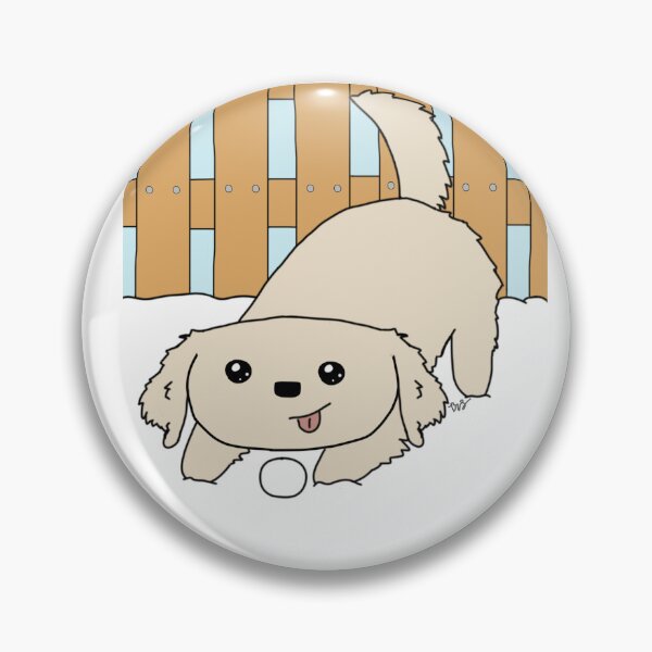 Item preview, Cream Golden Playing in the Snow designed and sold by itsjustmebre.