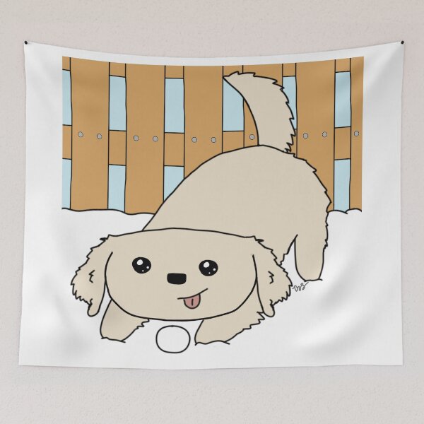 Item preview, Cream Golden Playing in the Snow designed and sold by itsjustmebre.